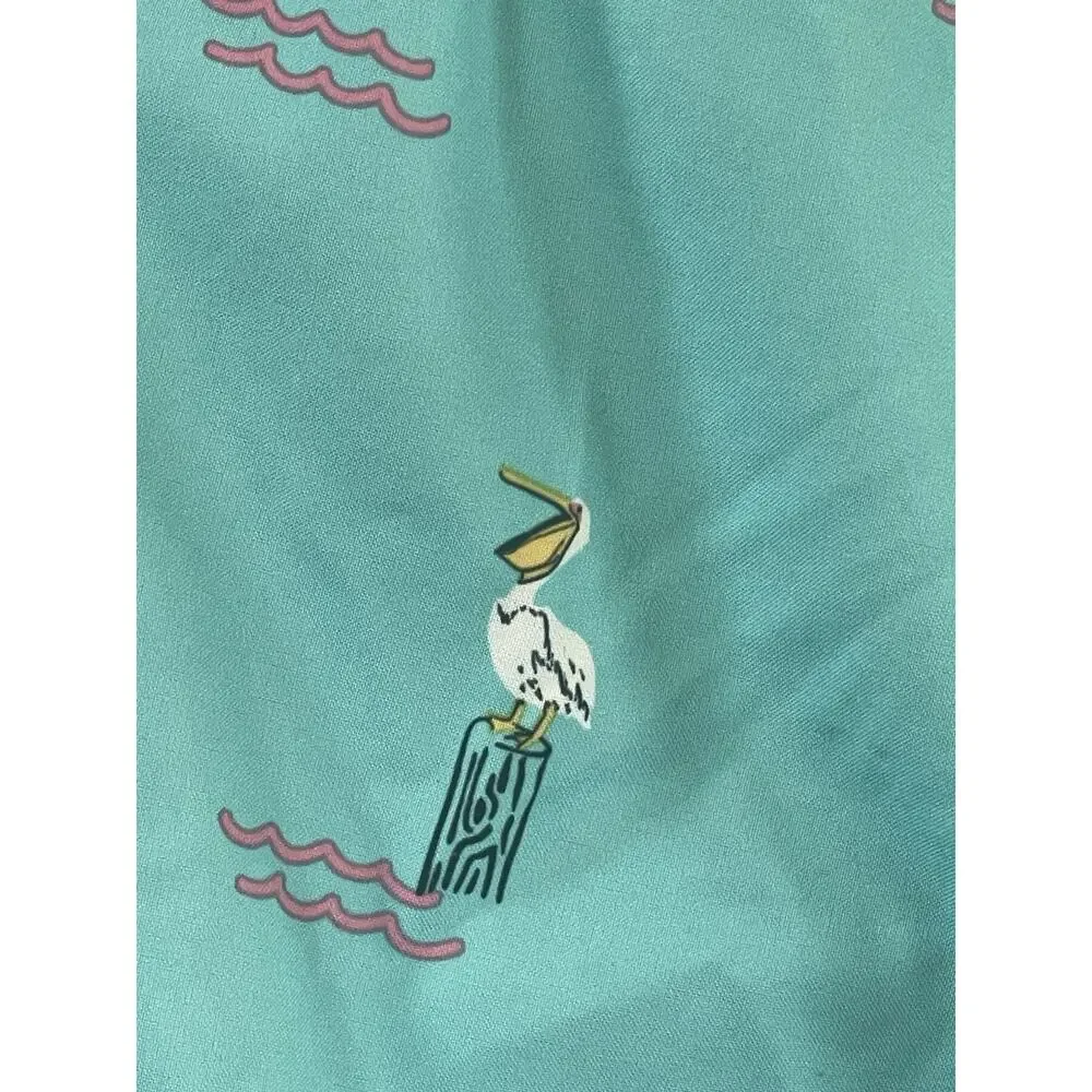 Hollister Men’s Swim Trunks Size XL Aqua Pelican Print Beach Board Shorts - Picture 6 of 7
